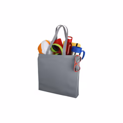 Bullet Odessa Cotton Tote - 38 x 8.5 x 41 cm, Storm Grey