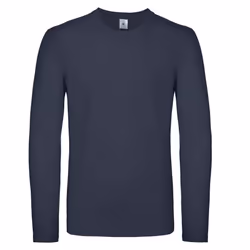 B&C Mens #E150 Long Sleeve T-Shirt - 3XL, Navy
