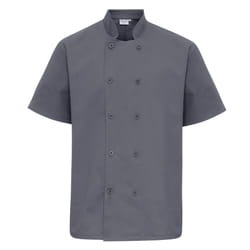 Premier Unisex Short Sleeved Chefs Jacket / Workwear - 2XL, Steel Grey