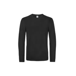 B&C Mens #E190 Long Sleeve T-Shirt - S, Black