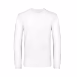 B&C Mens #E190 Long Sleeve T-Shirt - 2XL, White