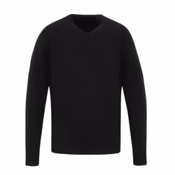 Premier Mens Essential Acrylic V-Neck Sweater - XS, Black