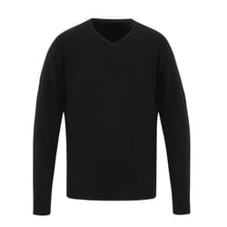 Premier Mens Essential Acrylic V-Neck Sweater - XS, Black