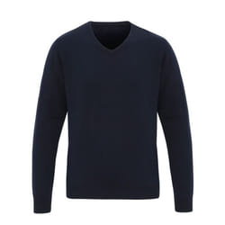 Premier Mens Essential Acrylic V-Neck Sweater - S, Navy