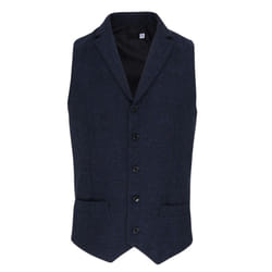 Premier Mens Herringbone Waistcoat - XS, Navy
