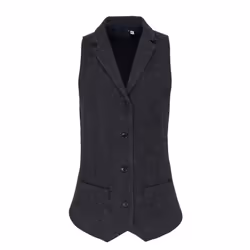 Premier Womens/Ladies Herringbone Waistcoat - L, Dark Grey