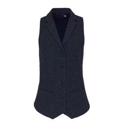 Premier Womens/Ladies Herringbone Waistcoat - L, Navy