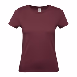 B&C Womens/Ladies #E150 T-Shirt - XS, Burgundy