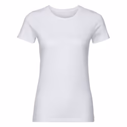 Russell Womens/Ladies Authentic Pure Organic Tee - S, White