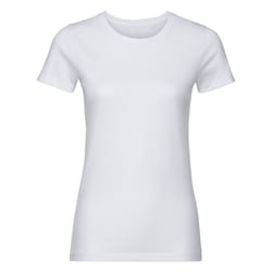 Russell Womens/Ladies Authentic Pure Organic Tee - S, White