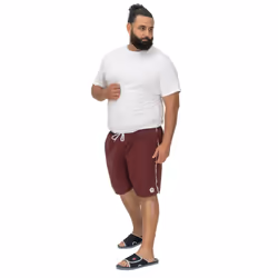 Duke Mens Yarrow Kingsize Full Length Swim Short - 3XL, Burgundy