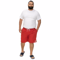 Duke Mens Yarrow Kingsize Full Length Swim Short - 5XL, Red