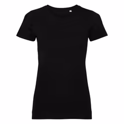 Russell Womens/Ladies Authentic Pure Organic Tee - 2XL, Black