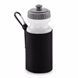 Quadra Water Bottle And Fabric Sleeve Holder (Pack of 2) - One Size, Black