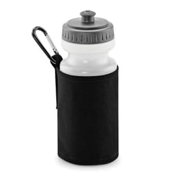 Quadra Water Bottle And Fabric Sleeve Holder (Pack of 2) - One Size, Black