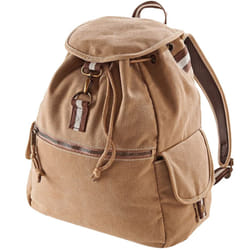 Quadra Vintage Canvas Backpack - 18 Litres (Pack of 2) - One Size, Sahara