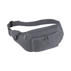 Quadra Belt Bag - 2 Litres (Pack of 2) - One Size, Graphite Grey
