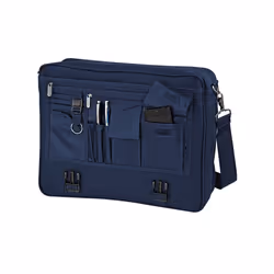 Quadra Portfolio Briefcase Bag - 12 Litres (Pack of 2) - One Size, French Navy