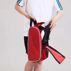 Quadra Teamwear Shoe Bag - 9 Litres (Pack of 2) - One Size, Classic Red/Black/White