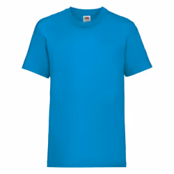 Fruit Of The Loom Childrens/Kids Unisex Valueweight Short Sleeve T-Shirt (Pack of 2) - 12-13, Azure Blue