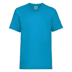 Fruit Of The Loom Childrens/Kids Unisex Valueweight Short Sleeve T-Shirt (Pack of 2) - 12-13, Azure Blue