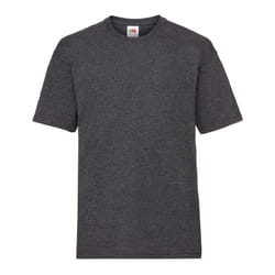 Fruit Of The Loom Childrens/Kids Unisex Valueweight Short Sleeve T-Shirt (Pack of 2) - 12-13, Dark Heather