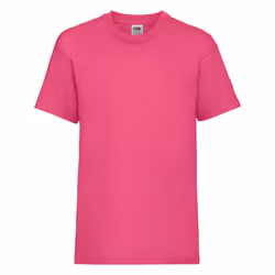 Fruit Of The Loom Childrens/Kids Unisex Valueweight Short Sleeve T-Shirt (Pack of 2) - 12-13, Fuchsia