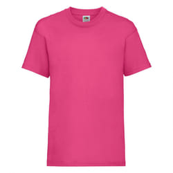 Fruit Of The Loom Childrens/Kids Unisex Valueweight Short Sleeve T-Shirt (Pack of 2) - 12-13, Fuchsia