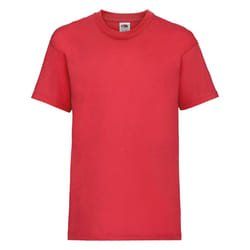 Fruit Of The Loom Childrens/Kids Unisex Valueweight Short Sleeve T-Shirt (Pack of 2) - 12-13, Red