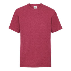 Fruit Of The Loom Childrens/Kids Unisex Valueweight Short Sleeve T-Shirt (Pack of 2) - 12-13, Vintage Heather Red