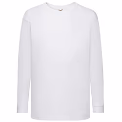 Fruit Of The Loom Childrens/Kids Long Sleeve T-Shirt (Pack of 2) - 12-13, White
