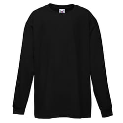 Fruit Of The Loom Childrens/Kids Long Sleeve T-Shirt (Pack of 2) - 3-4, Black