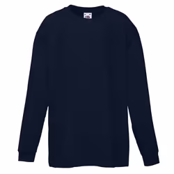 Fruit Of The Loom Childrens/Kids Long Sleeve T-Shirt (Pack of 2) - 3-4, Deep Navy