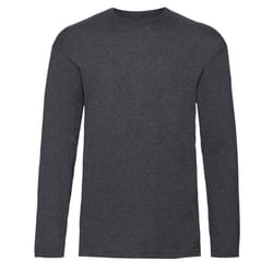 Fruit Of The Loom Childrens/Kids Long Sleeve T-Shirt (Pack of 2) - 5-6, Dark Heather