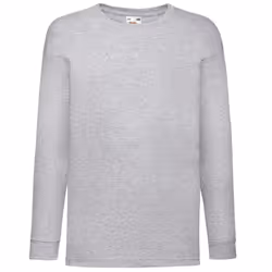 Fruit Of The Loom Childrens/Kids Long Sleeve T-Shirt (Pack of 2) - 9-11, Heather Grey
