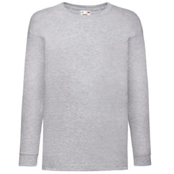 Fruit Of The Loom Childrens/Kids Long Sleeve T-Shirt (Pack of 2) - 9-11, Heather Grey