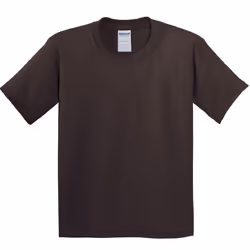Gildan Childrens Unisex Heavy Cotton T-Shirt (Pack Of 2) - XS, Dark Chocolate