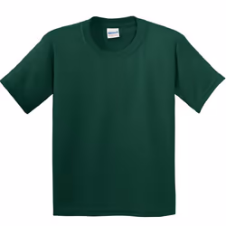 Gildan Childrens Unisex Heavy Cotton T-Shirt (Pack Of 2) - XS, Forest Green