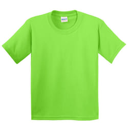 Gildan Childrens Unisex Heavy Cotton T-Shirt (Pack Of 2) - XS, Lime