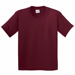 Gildan Childrens Unisex Heavy Cotton T-Shirt (Pack Of 2) - XS, Maroon