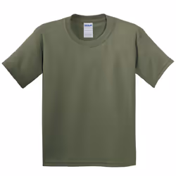 Gildan Childrens Unisex Heavy Cotton T-Shirt (Pack Of 2) - XS, Military Green