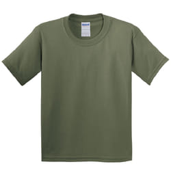 Gildan Childrens Unisex Heavy Cotton T-Shirt (Pack Of 2) - XS, Military Green