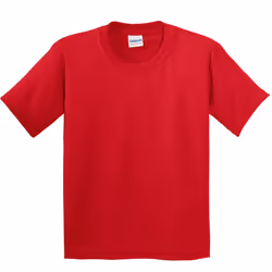 Gildan Childrens Unisex Heavy Cotton T-Shirt (Pack Of 2) - XS, Red