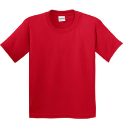 Gildan Childrens Unisex Heavy Cotton T-Shirt (Pack Of 2) - XS, Red