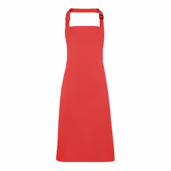Premier Colours Bib Apron / Workwear (Pack of 2) - One Size, Strawberry Red