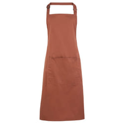 Premier Ladies/Womens Colours Bip Apron With Pocket / Workwear (Pack of 2) - One Size, Chestnut