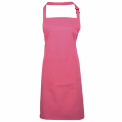 Premier Ladies/Womens Colours Bip Apron With Pocket / Workwear (Pack of 2) - One Size, Hot Pink