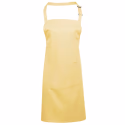Premier Ladies/Womens Colours Bip Apron With Pocket / Workwear (Pack of 2) - One Size, Lemon
