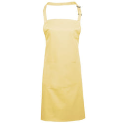 Premier Ladies/Womens Colours Bip Apron With Pocket / Workwear (Pack of 2) - One Size, Lemon