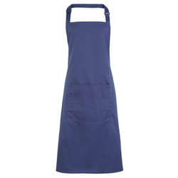 Premier Ladies/Womens Colours Bip Apron With Pocket / Workwear (Pack of 2) - One Size, Marine Blue